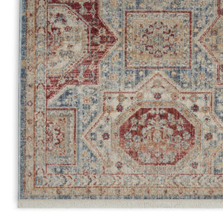 Nourison Homestead HMS02 Blue Multicolor Area Rug Texture Image