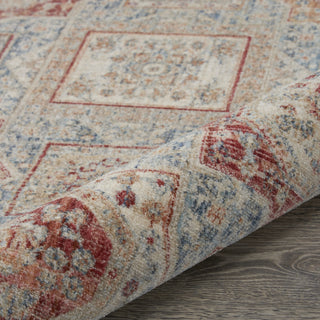 Nourison Homestead HMS02 Blue Multicolor Area Rug Corner Image