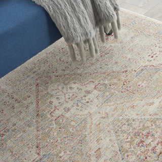 Nourison Homestead HMS03 Beige Grey Area Rug Corner Image