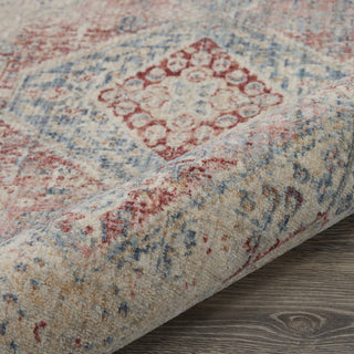Nourison Homestead HMS03 Blue Grey Area Rug Corner Image