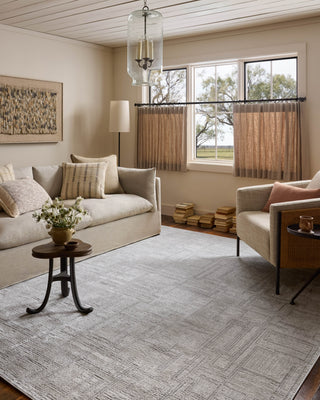 Loloi Hollis HOL-01 Grey / Ivory Area Rug Lifestyle Image Feature