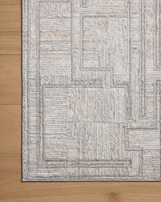 Loloi Hollis HOL-01 Grey / Ivory Area Rug Corner Image
