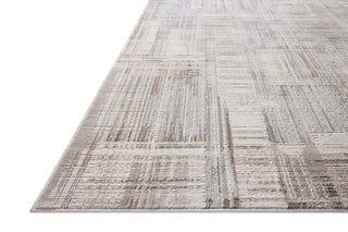 Loloi Hollis HOL-02 Pebble / Ivory Area Rug Corner Image