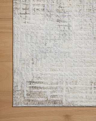 Loloi Hollis HOL-03 Ivory / Stone Area Rug Corner Image