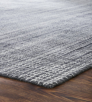 Ancient Boundaries Houston HOU-1225 Steel/White Area Rug Corner Image
