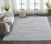 Ancient Boundaries Houston HOU-1227 Grey White Strie Area Rug Lifestyle Image Feature