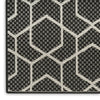 Nourison Horizon Indoor/Outdoor HOZ01 Black Area Rug Corner Image