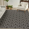 Nourison Horizon Indoor/Outdoor HOZ01 Black Area Rug Corner Image
