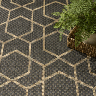 Nourison Horizon Indoor/Outdoor HOZ01 Charcoal Area Rug Texture Image