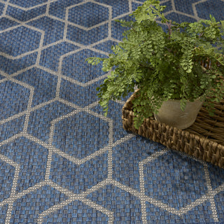 Nourison Horizon Indoor/Outdoor HOZ01 Denim Area Rug Texture Image