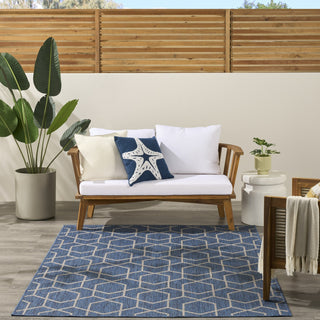 Nourison Horizon Indoor/Outdoor HOZ01 Denim Area Rug Swatch Image