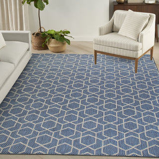 Nourison Horizon Indoor/Outdoor HOZ01 Denim Area Rug Corner Image