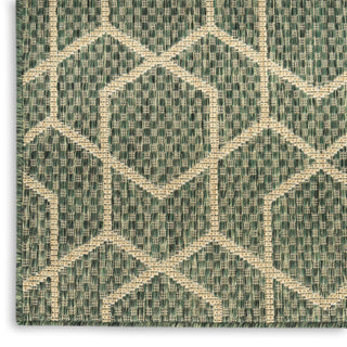 Nourison Horizon Indoor/Outdoor HOZ01 Green Area Rug Corner Image