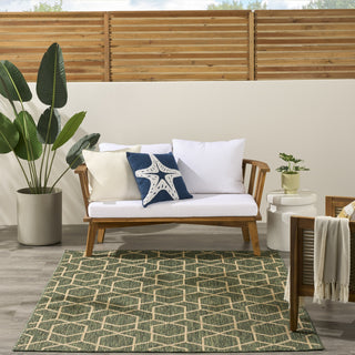 Nourison Horizon Indoor/Outdoor HOZ01 Green Area Rug Swatch Image