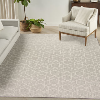 Nourison Horizon Indoor/Outdoor HOZ01 Grey Area Rug Corner Image