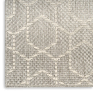 Nourison Horizon Indoor/Outdoor HOZ01 Grey Area Rug Corner Image