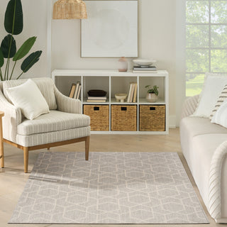 Nourison Horizon Indoor/Outdoor HOZ01 Grey Area Rug Swatch Image