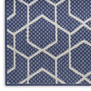 Nourison Horizon Indoor/Outdoor HOZ01 Navy Area Rug Corner Image