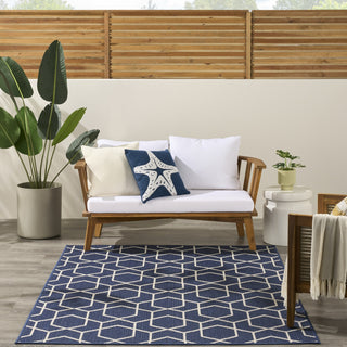 Nourison Horizon Indoor/Outdoor HOZ01 Navy Area Rug Swatch Image