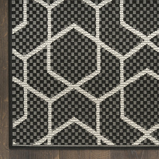 Nourison Horizon Indoor/Outdoor HOZ01 Black Area Rug 