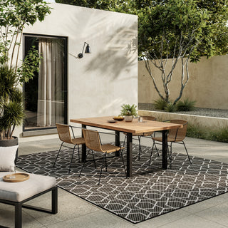 Nourison Horizon Indoor/Outdoor HOZ01 Black Area Rug 