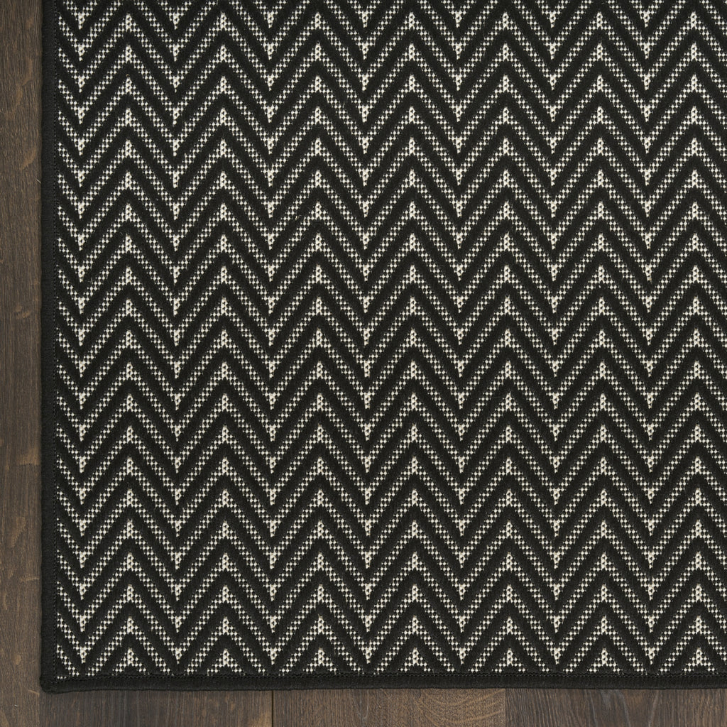 Nourison Horizon Indoor/Outdoor HOZ02 Black Area Rug main image