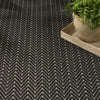 Nourison Horizon Indoor/Outdoor HOZ02 Black Area Rug Texture Image