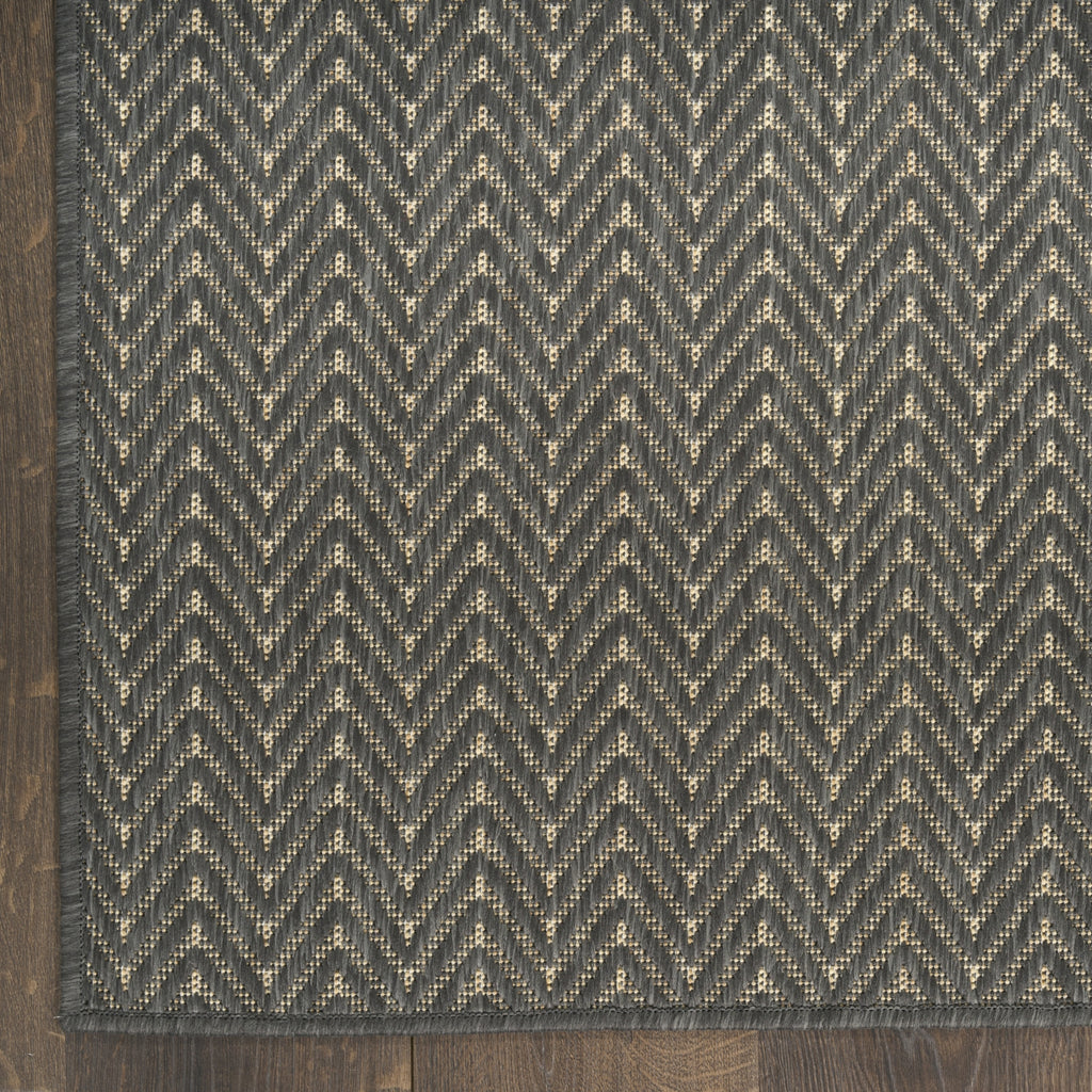 Nourison Horizon Indoor/Outdoor HOZ02 Charcoal Area Rug main image