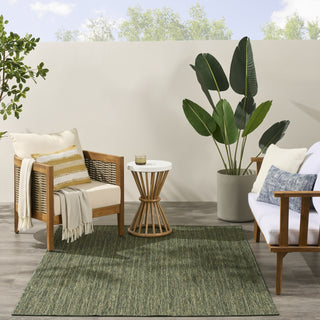Nourison Horizon Indoor/Outdoor HOZ02 Green Area Rug Swatch Image