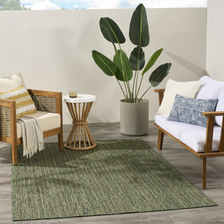 Nourison Horizon Indoor/Outdoor HOZ02 Green Area Rug Corner Image