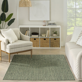 Nourison Horizon Indoor/Outdoor HOZ02 Green Area Rug Swatch Image