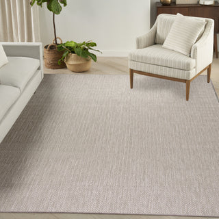 Nourison Horizon Indoor/Outdoor HOZ02 Grey Area Rug Corner Image