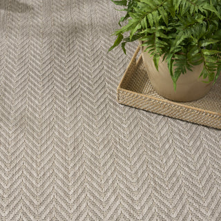 Nourison Horizon Indoor/Outdoor HOZ02 Grey Area Rug Texture Image