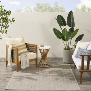 Nourison Horizon Indoor/Outdoor HOZ02 Grey Area Rug Swatch Image