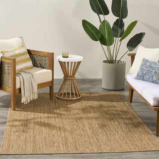 Nourison Horizon Indoor/Outdoor HOZ02 Natural Area Rug Corner Image