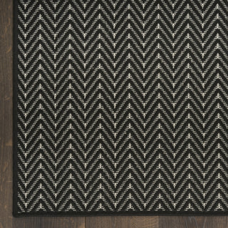 Nourison Horizon Indoor/Outdoor HOZ02 Black Area Rug 
