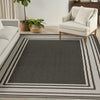 Nourison Horizon Indoor/Outdoor HOZ03 Black Area Rug Corner Image
