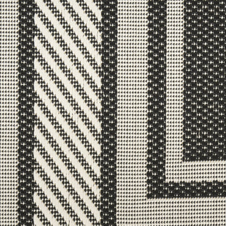 Nourison Horizon Indoor/Outdoor HOZ03 Black Area Rug Corner Image