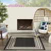 Nourison Horizon Indoor/Outdoor HOZ03 Black Area Rug Swatch Image