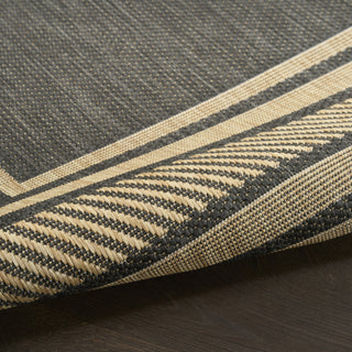 Nourison Horizon Indoor/Outdoor HOZ03 Charcoal Area Rug Detail Image