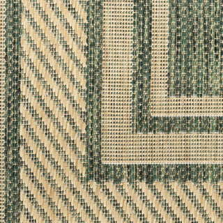 Nourison Horizon Indoor/Outdoor HOZ03 Green Area Rug Corner Image