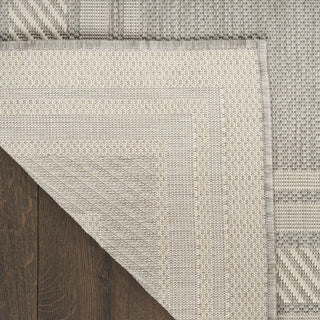 Nourison Horizon Indoor/Outdoor HOZ03 Grey Area Rug Corner Image