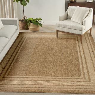 Nourison Horizon Indoor/Outdoor HOZ03 Natural Area Rug Corner Image
