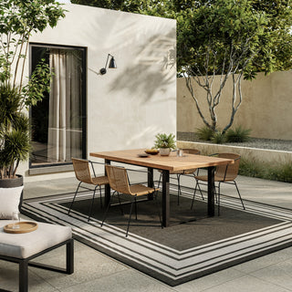 Nourison Horizon Indoor/Outdoor HOZ03 Black Area Rug 