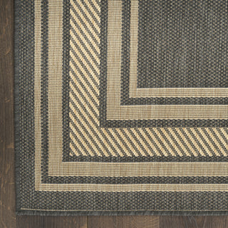 Nourison Horizon Indoor/Outdoor HOZ03 Charcoal Area Rug 