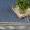Nourison Horizon Indoor/Outdoor HOZ03 Denim Area Rug Corner Image