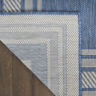 Nourison Horizon Indoor/Outdoor HOZ03 Denim Area Rug Corner Image