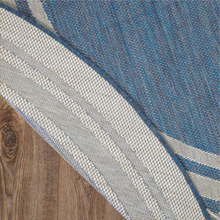 Nourison Horizon Indoor/Outdoor HOZ03 Denim Area Rug Corner Image