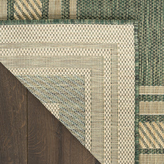 Nourison Horizon Indoor/Outdoor HOZ03 Green Area Rug Corner Image
