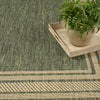 Nourison Horizon Indoor/Outdoor HOZ03 Green Area Rug Corner Image